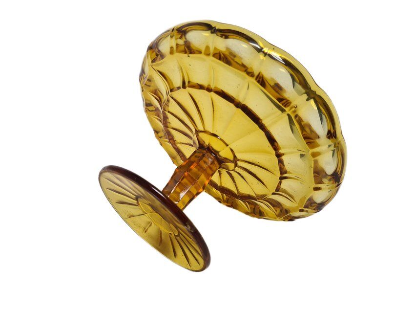 Cake bowl on stand from Ząbkowice Glassworks, 1970s