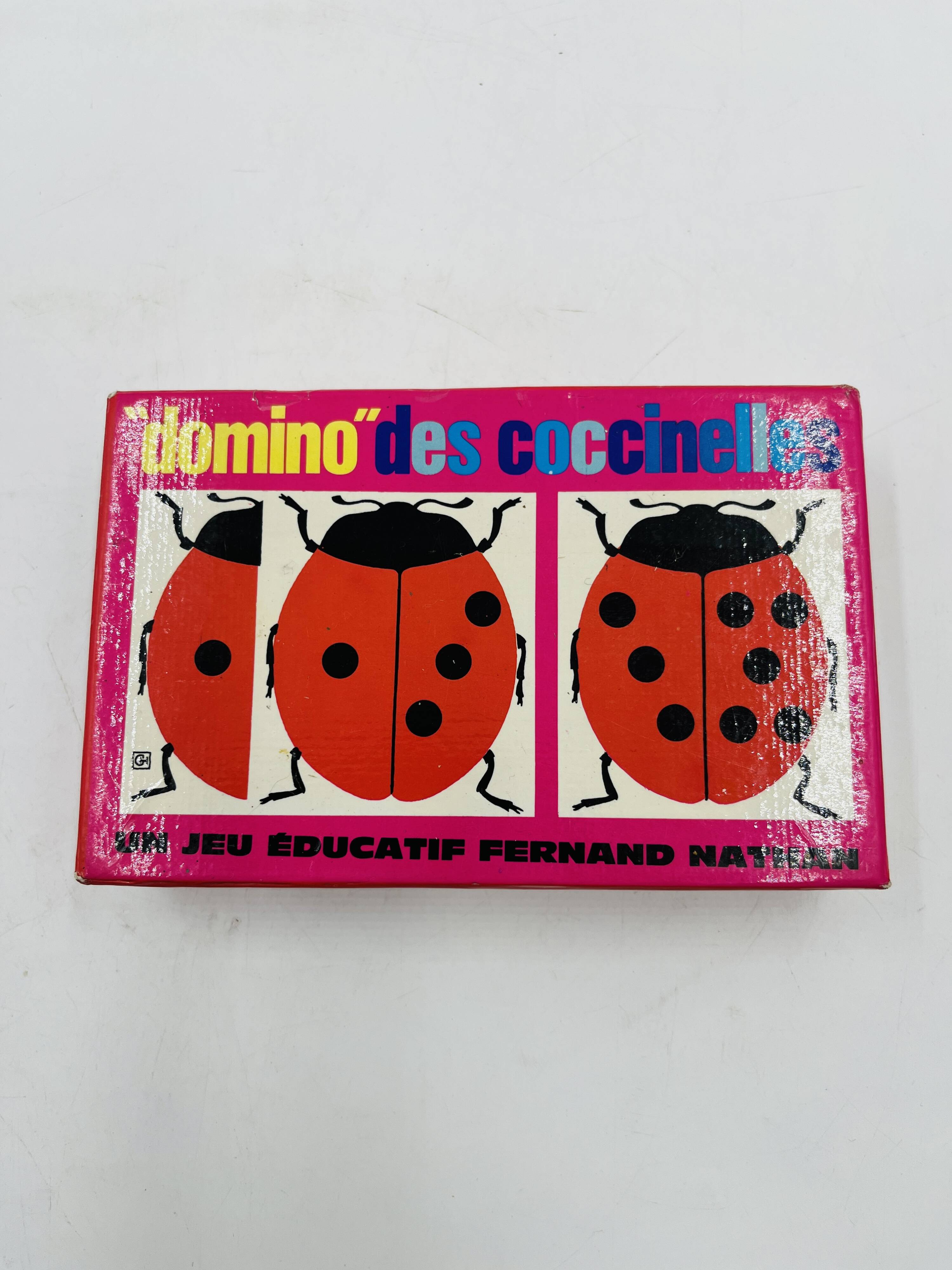 Ladybird dominoes Fernand Nathan vintage educational game