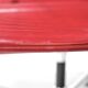 "EA 108" armchair in red leather, designed by Charles and Ray Eames for Vitra,