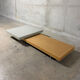 Jeu de 2 tables basses design Molteni&C, bois clair et laqué gris p