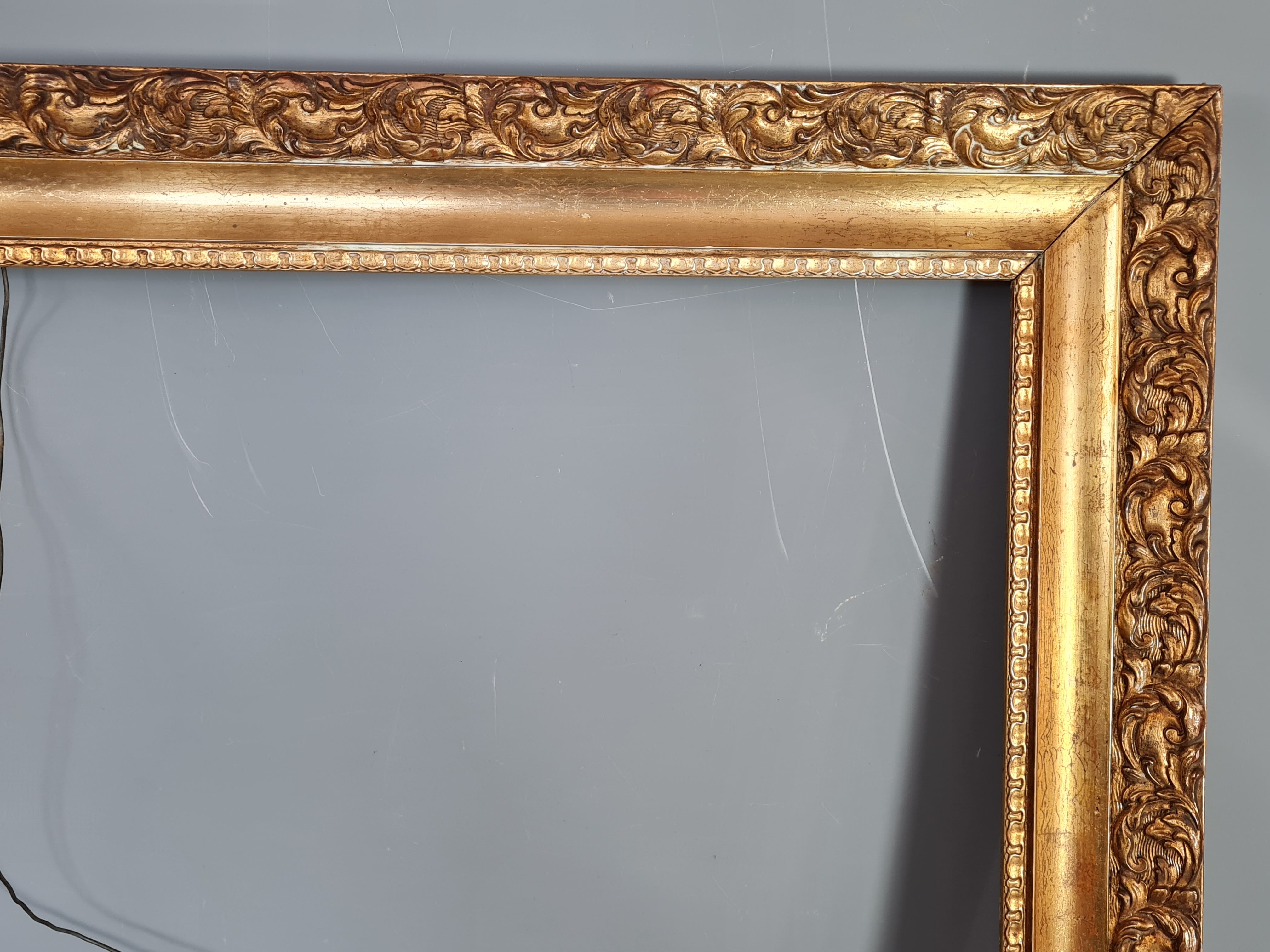 Old frame wood stucco gilding original 73x60 cm, foliage 61.3x48.8cm SB