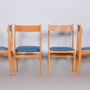 Mid-Century Beech Dining Chairs attributed to Dyha Brno, 1950s, Set of 4