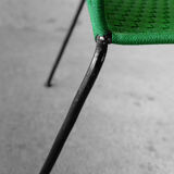 Armchair metal structure and green ropes 1960