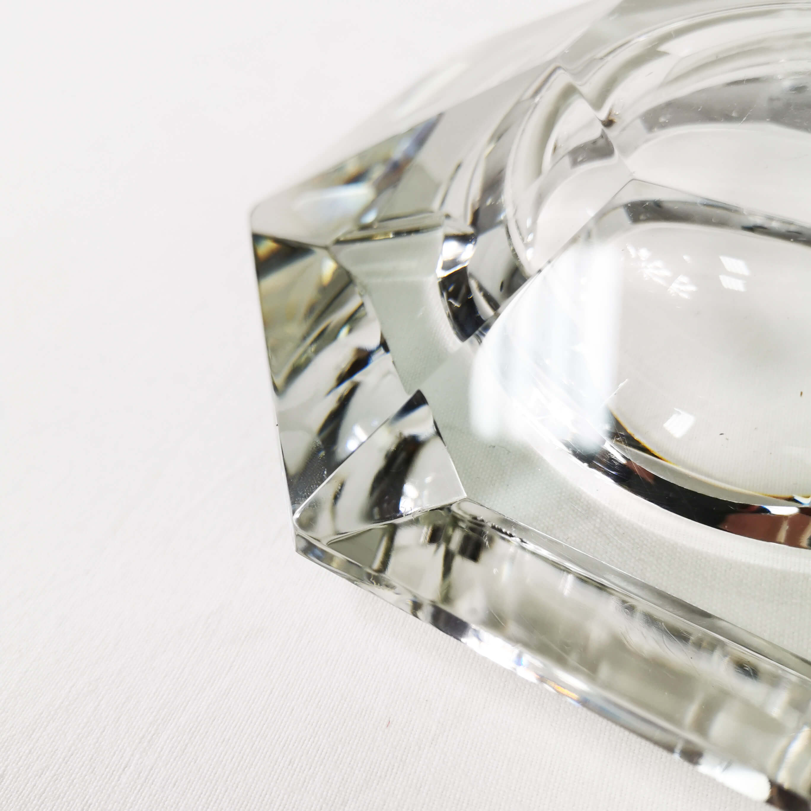 Crystal ashtray, Val Saint Lambert, Belgium, 1950s