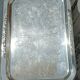 Silver metal serving tray