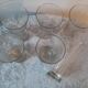 Set of 6 old mouth-blown bistro pastis glasses