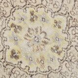 6x9 Vintage Ivory & Pastel Yellow Handmade Wool Persian Area Rug,169x259 Cm