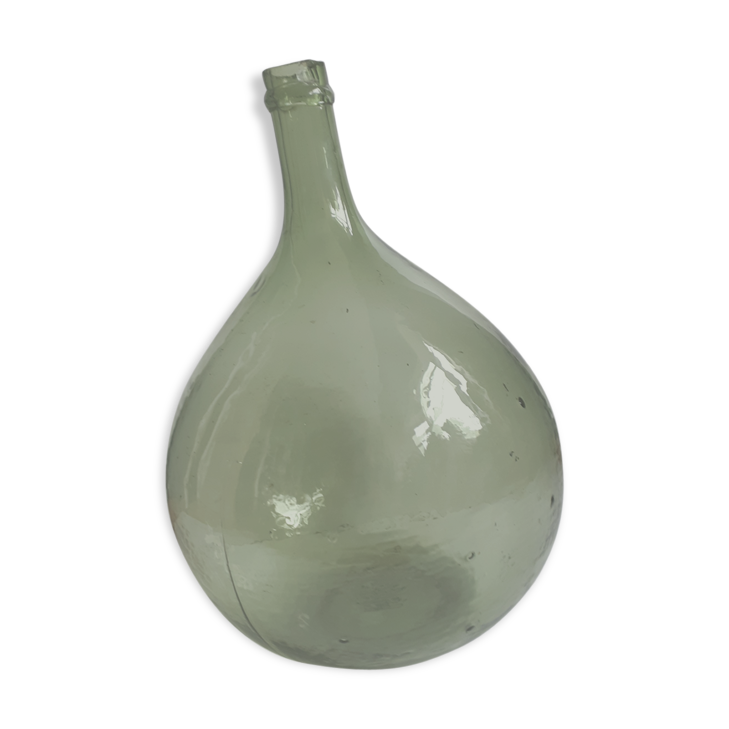 Demi-john 10L round light green sling neck