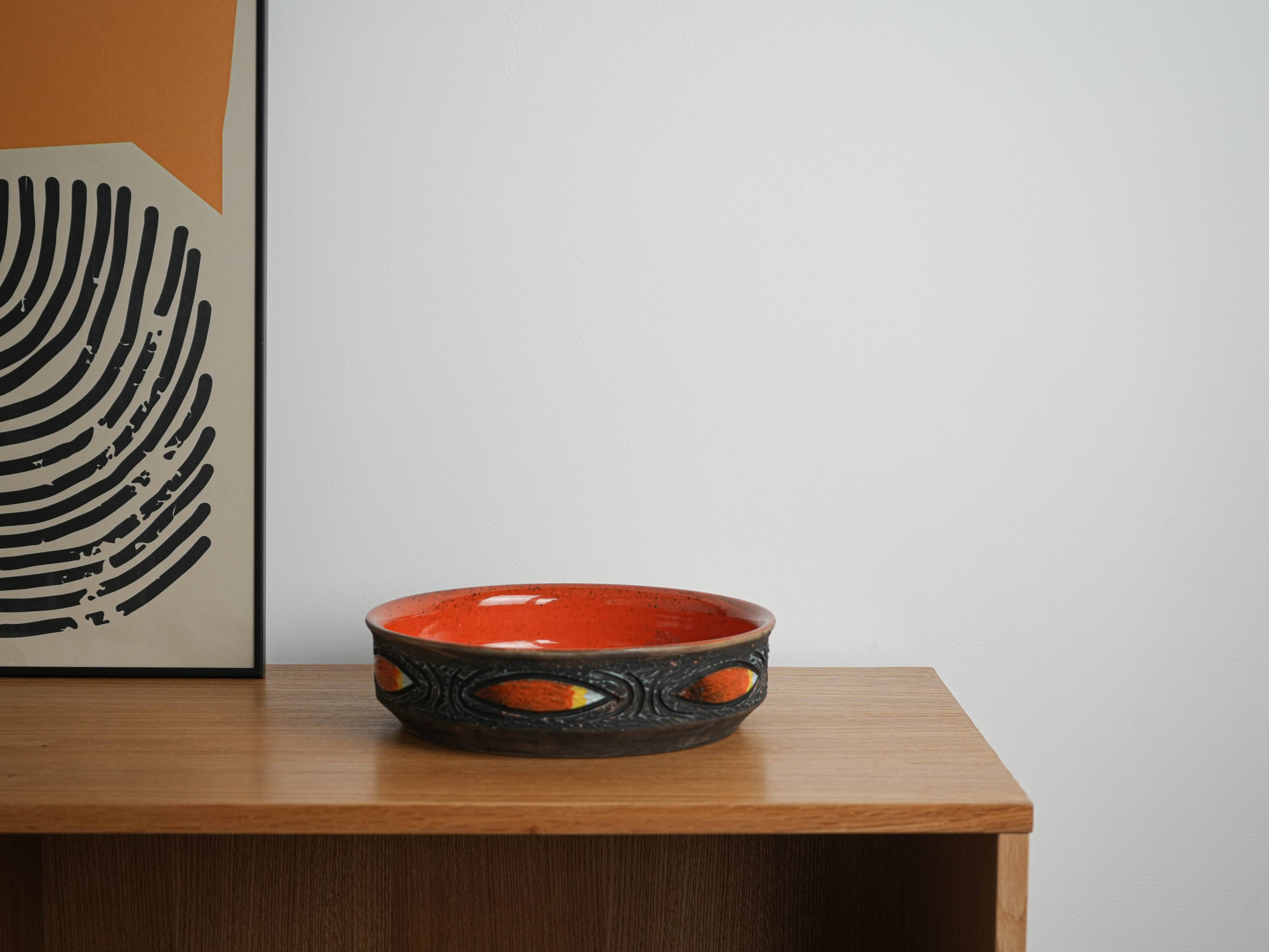 Ceramic bowl, Swedish design, 1970s, made in Sweden