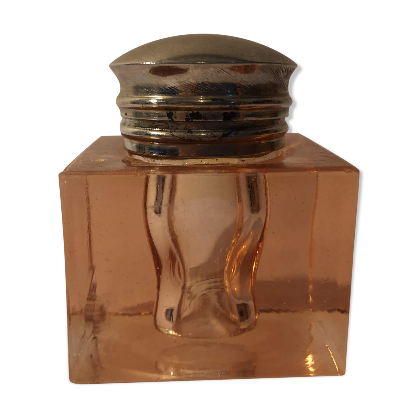 Pink crystal inkand and metal cap