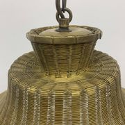 Woven brass wire hanging lamp , 1950s
