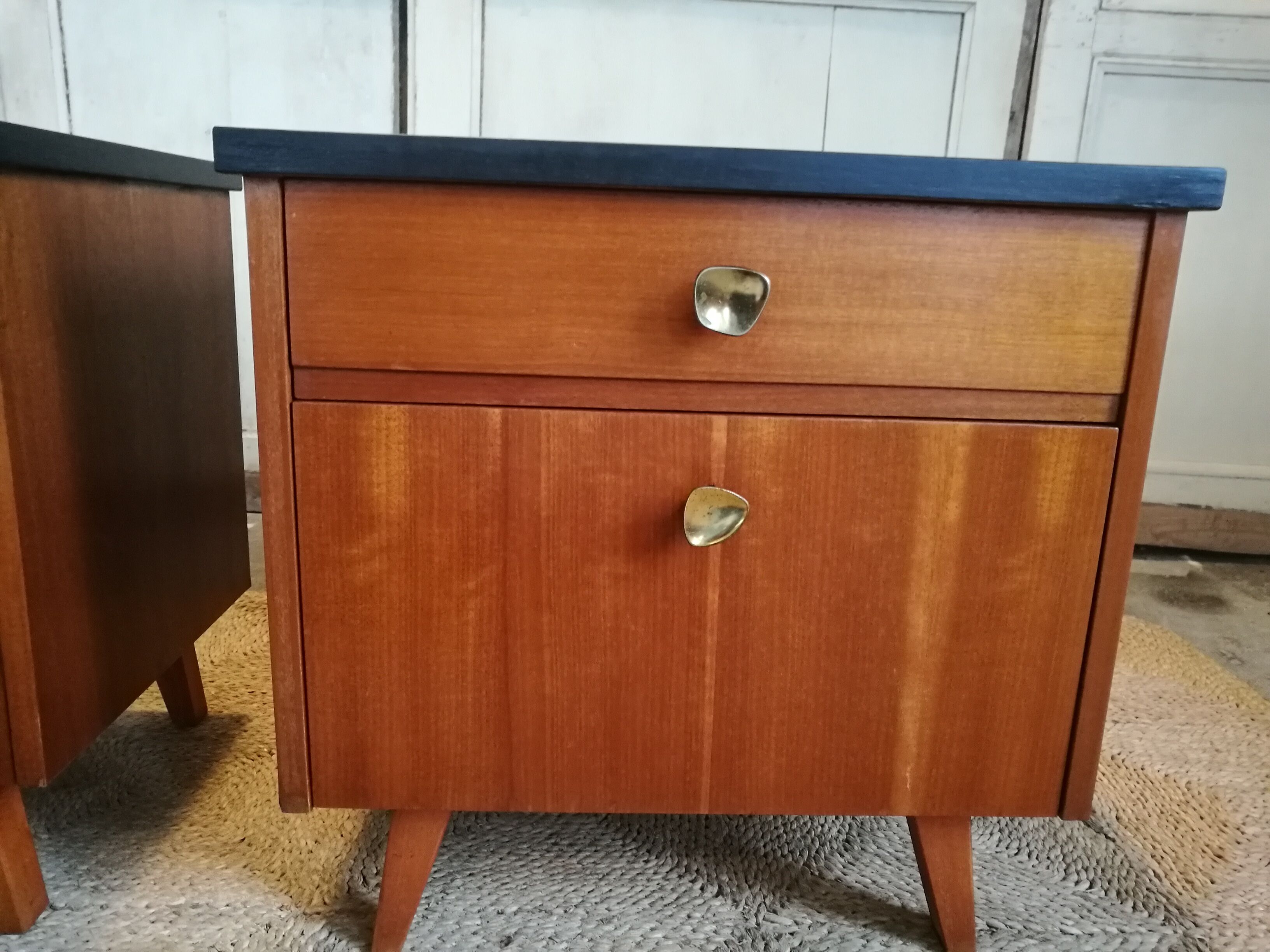 Pair of vintage bedsides