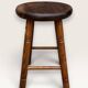 Solid stained pine stool