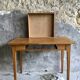 Vintage drawer table or desk in light wood 1950