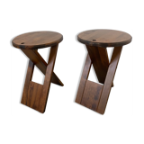 Lot 2 wooden stools