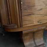 Art Deco style walnut mirrored wardrobe