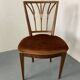 Chaises de salle à manger ou d'appoint vintage éclectiques Regency en chêne et velours en épi de blé