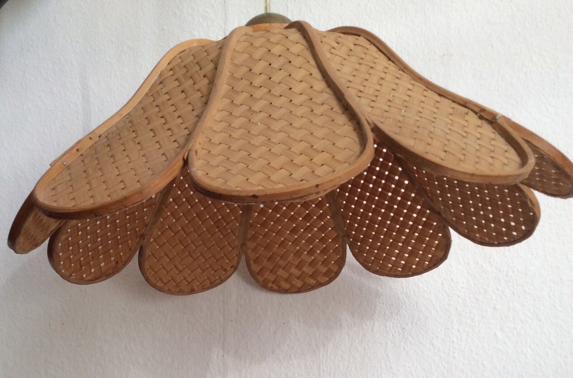Rattan flower hanging 60s