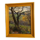 Vintage Signed Oil Painting Landscape Lake & Trees Scene