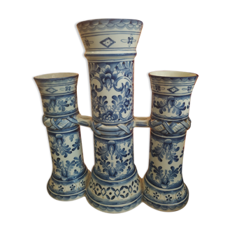 Vase tubulaire en faience