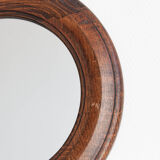 Wooden round mirror - 35cm