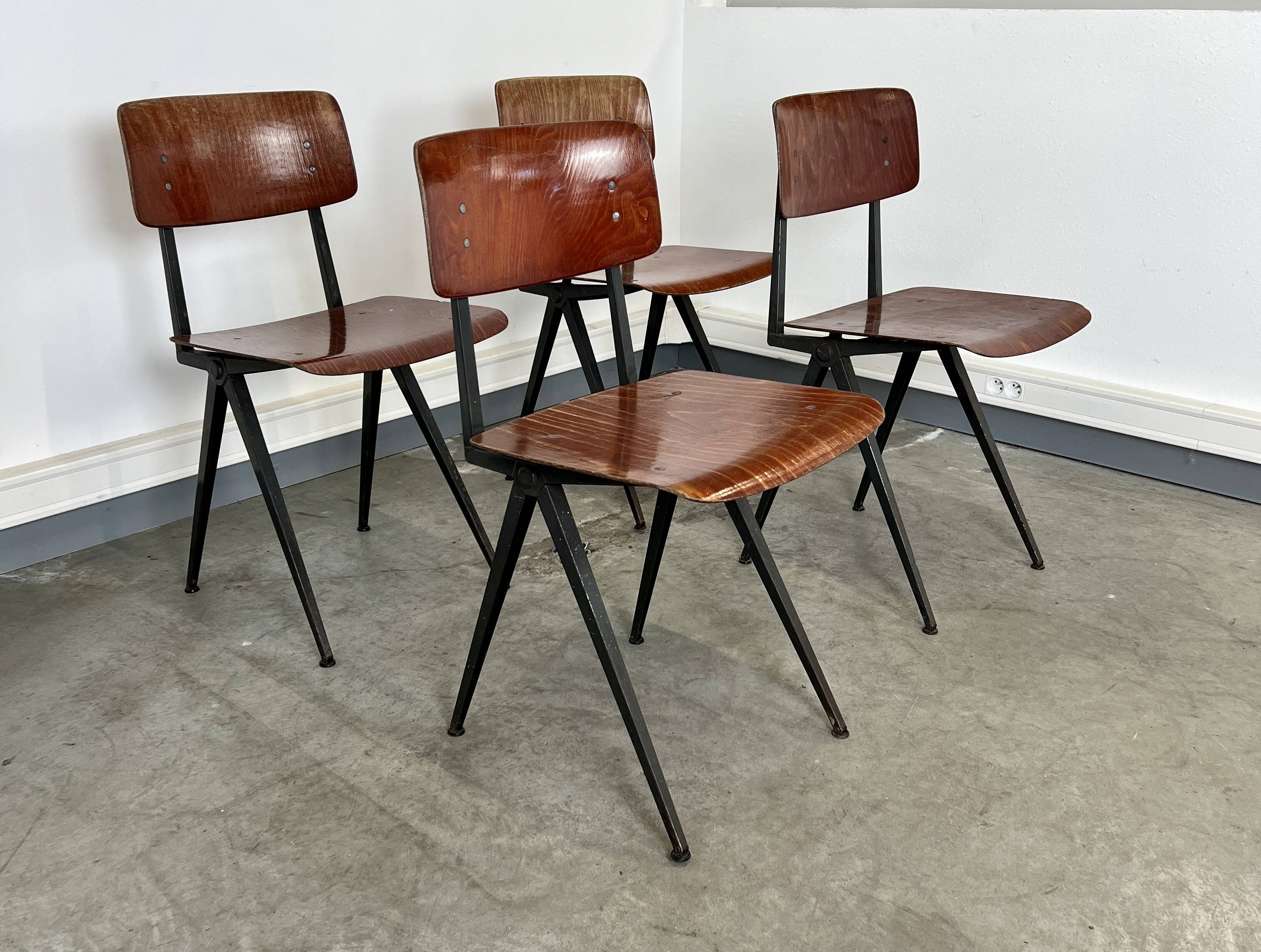 Set of 4 Spinstoel chairs for Marko 60s Netherlands