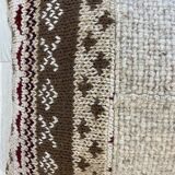 Pair of retro wool knitted cushions