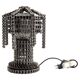 Unique metal chain table lamp, Sweden, 2000s