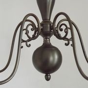 Five-light Flemish chandelier in silver-plated metal 5181