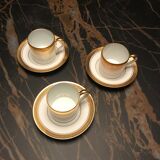 Set de 3 tasses a café et sous-tasses Royal Limoges