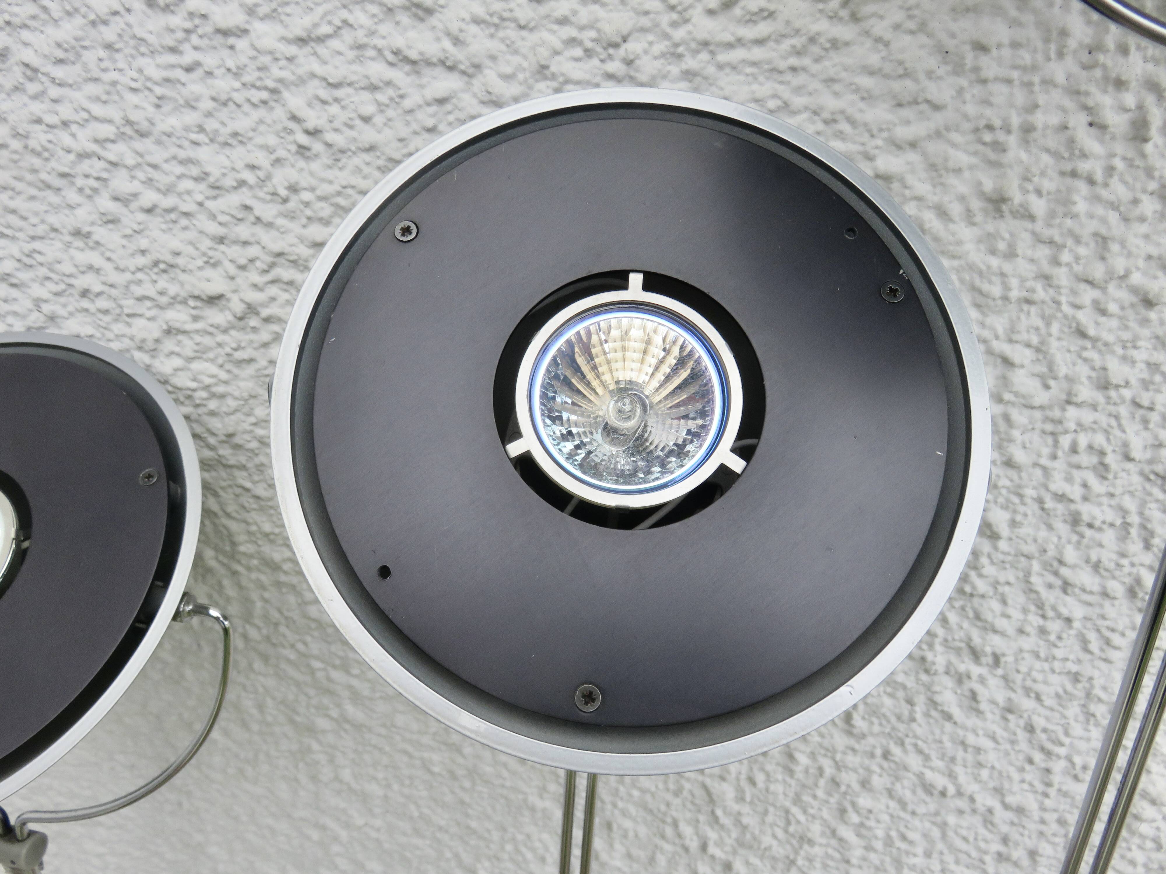 Set of 4 Artemide "mikado" pendant lights, FA Porsche design, 80s