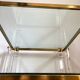 Vintage side table in plexiglass, brass, glass and mirror – years