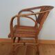 Fauteuil bistrot en bambou et osier