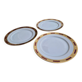 Fine porcelain plates, Arc de Triomphe model, La Table Impériale.