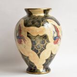 Large vintage vase - hand-painted decor