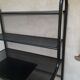 Desk shelves metal black vintage 80s