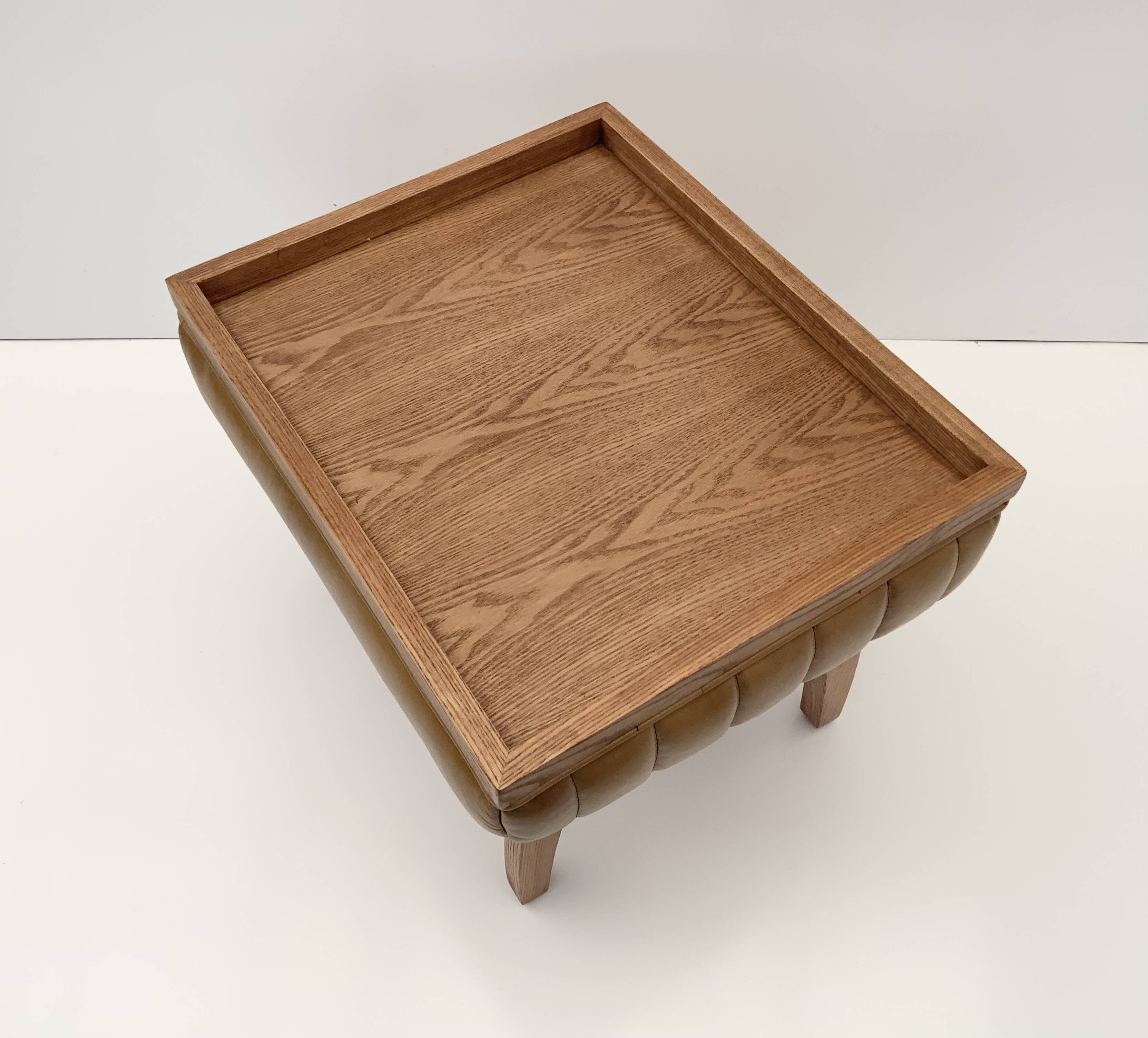 Leather Relaxing Stool/Footstool/ Tray/Side Table