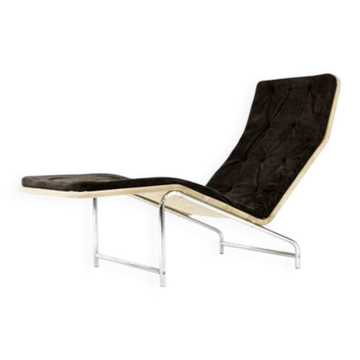 Retro Vintage Ikea Chrome Lounger Chaise Lounge Chair Danish Mid Century 70s 80s