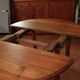 Round table cherry wood shutters, 6 feet, extendable 10/12 cutlery