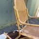 Rocking chair en cannage et rotin