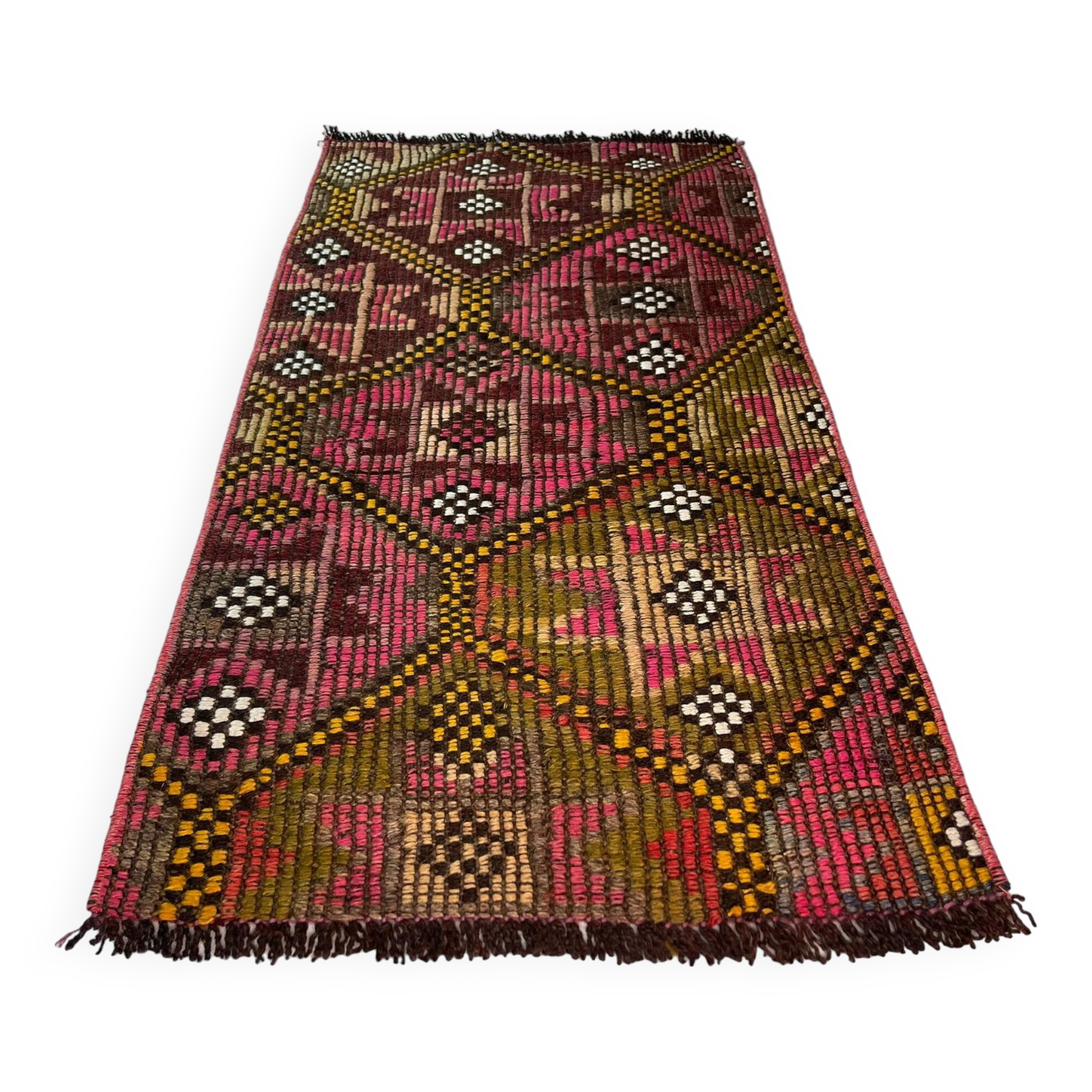 Tapis kilim turc vintage, 103 x 54 cm