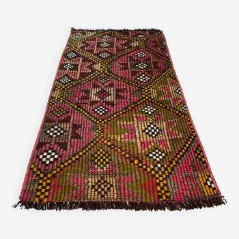 Tapis kilim turc vintage, 103 x 54 cm