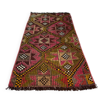 Tapis kilim turc vintage, 103 x 54 cm