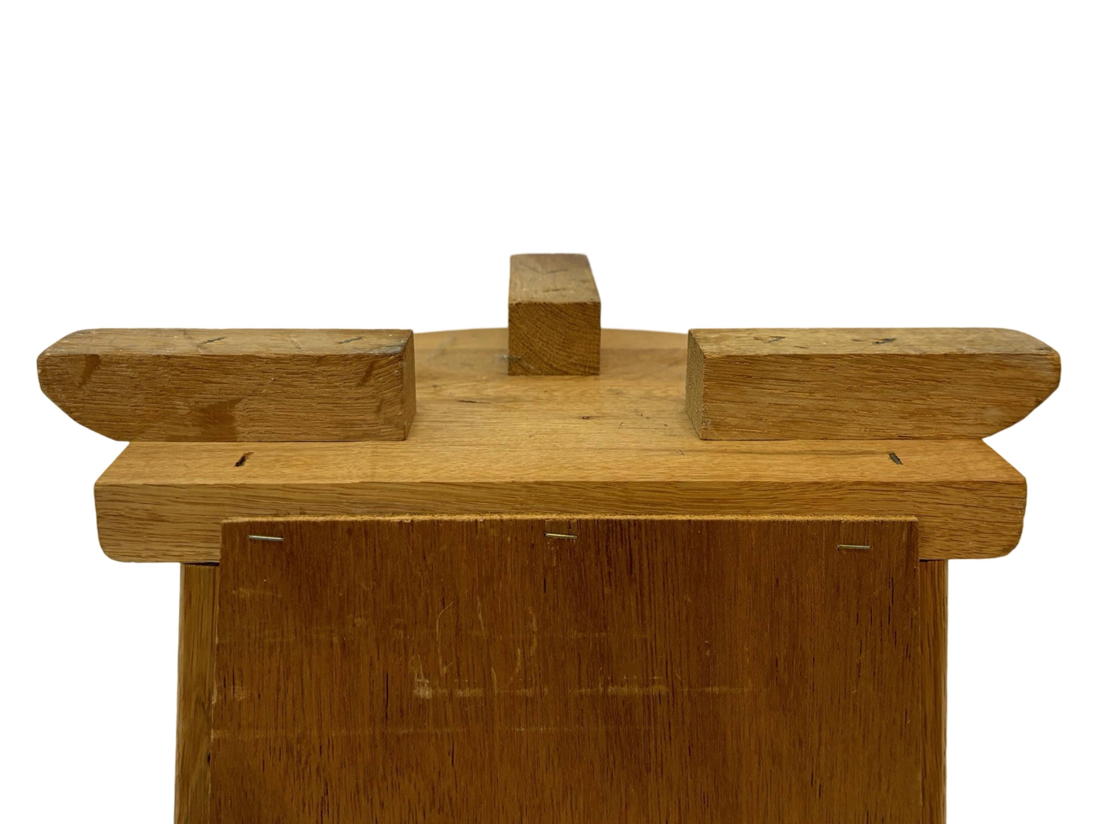 Vintage umbrella holder in oak basket storage design of the 1960s minimalist design