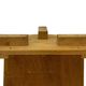 Vintage umbrella holder in oak basket storage design of the 1960s minimalist design