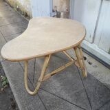 Table basse vintage en rotin