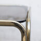 Table basse metal Doré plateau fumé Italie