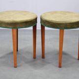 Paire de tabourets Art Déco, Tchécoslovaquie, années 1940.