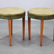 Pair of Art Deco stools, Czechoslovakia, 1940s