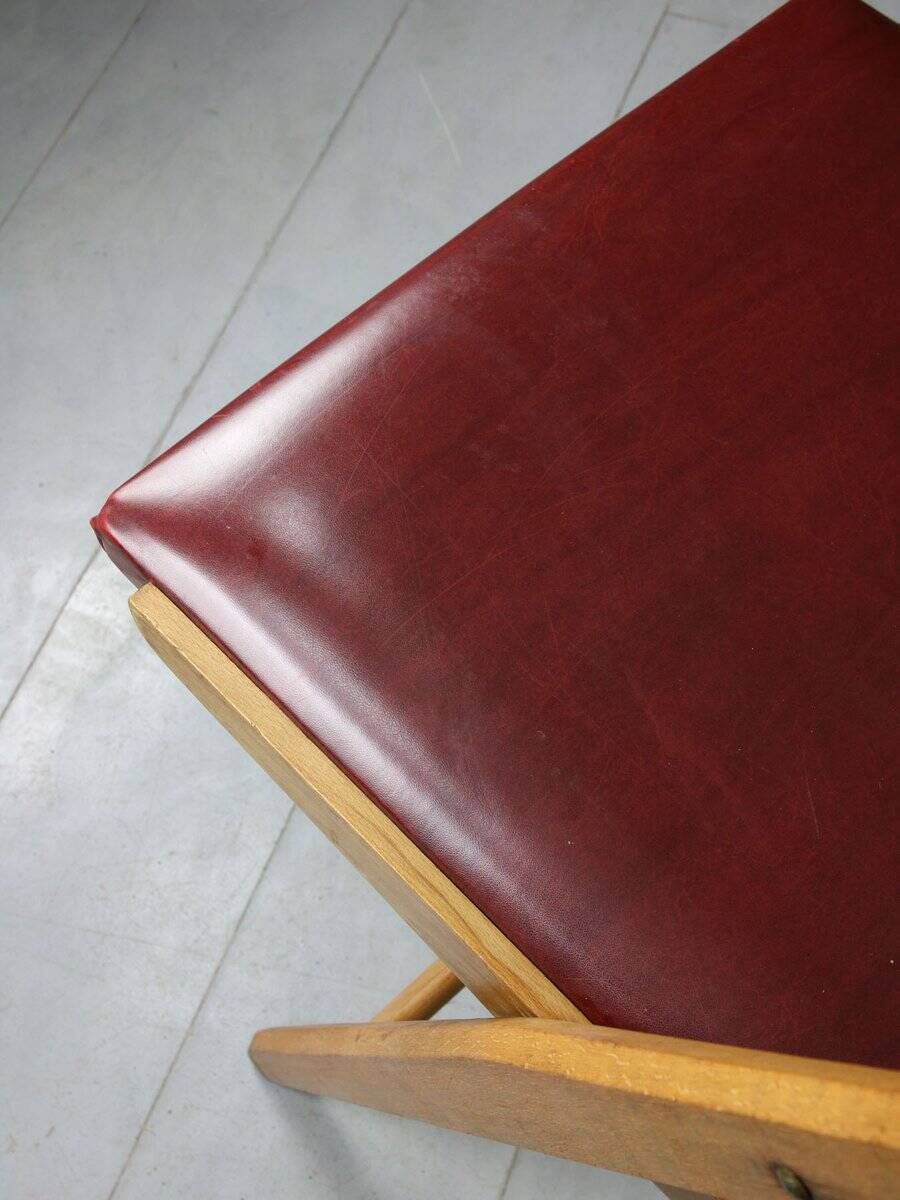 Vintage red Eden folding chair by Gio Ponti